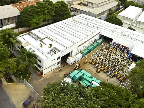 Vista aérea da estrutura da Tecnoloc